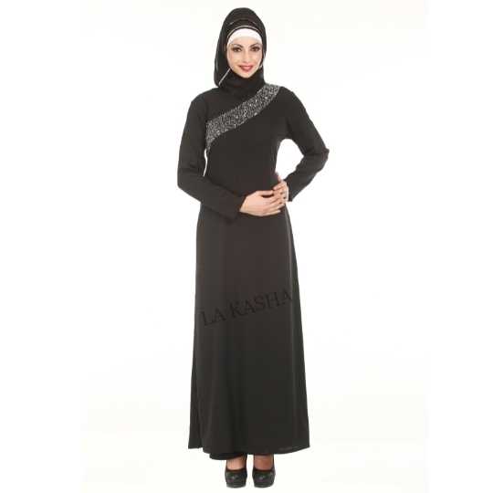 Poly Georgette hand embroidered Abaya Celebration wear