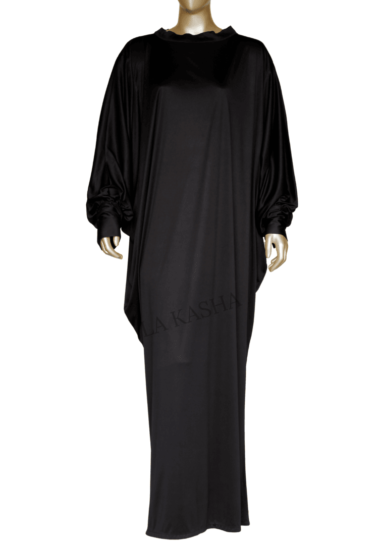 Abaya Poly Knit mandarin neck Dubai style