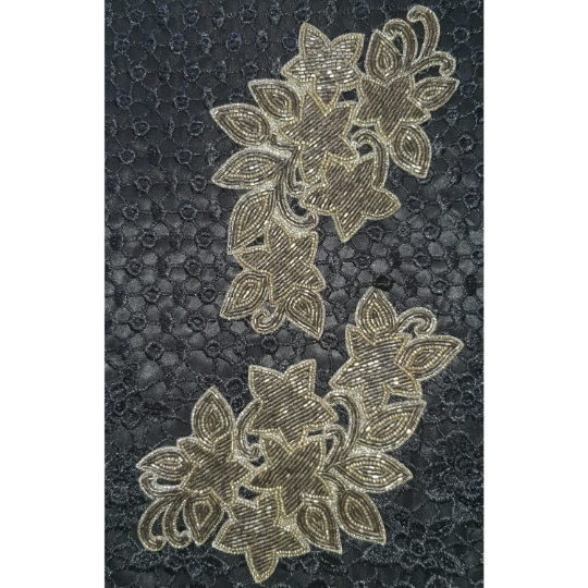 Hand made/Hand embroidered patch in floral motif