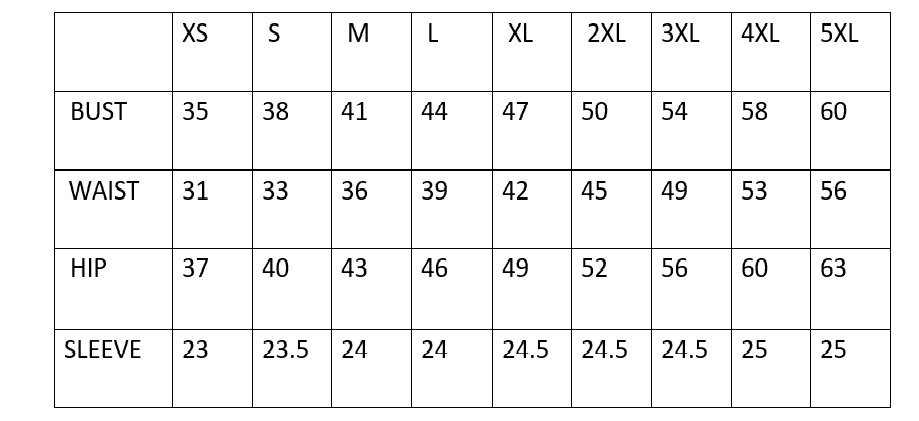 Size Chart - La Kasha