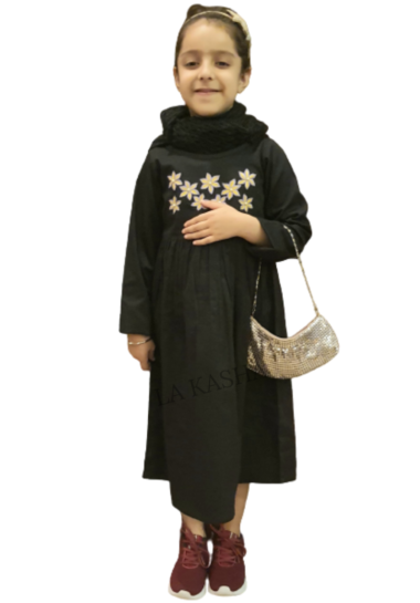 Girls cute hand embroidered floral cotton dress