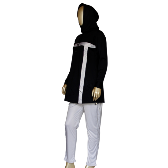 Modest active wear track set with hoodie
