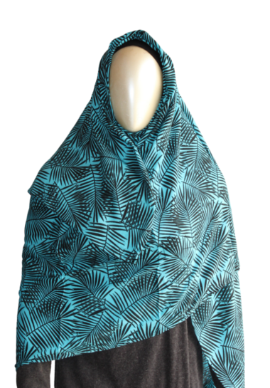 Printed hijab covering, size 36x76 inches