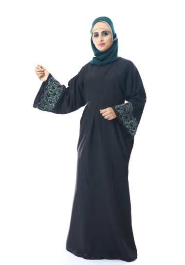 Abaya long dress Dubai style inspired with intricate handwork sequin and beads by La Kasha