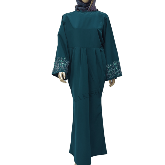 Abaya long dress Dubai style inspired with intricate handwork sequin and beads by La Kasha