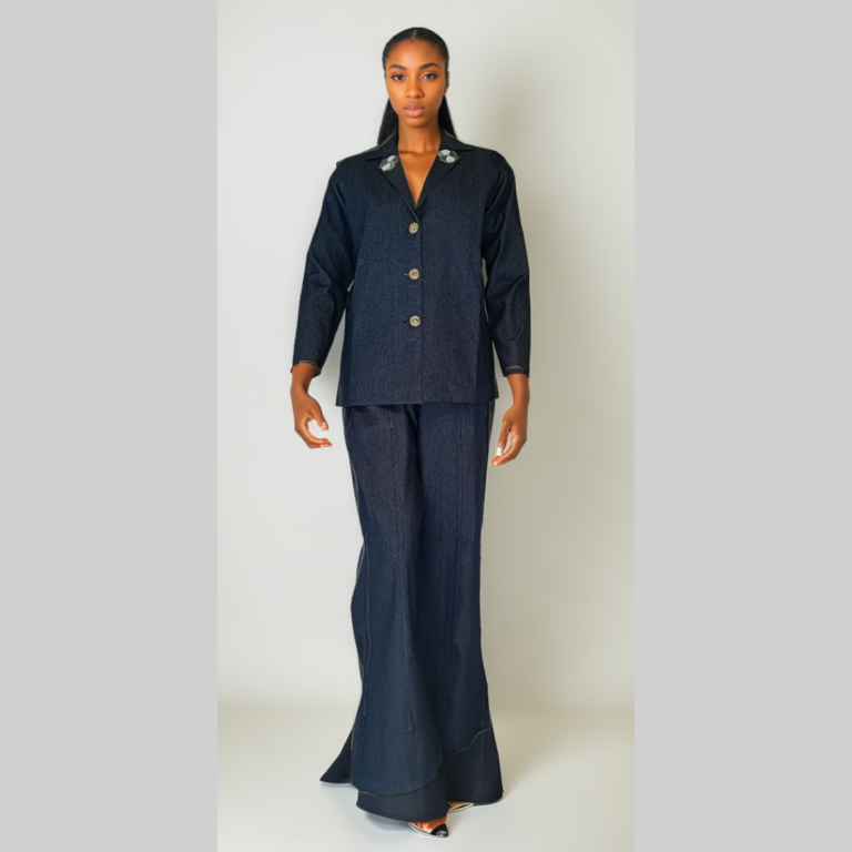 Women's co-ord set in stretchable denim