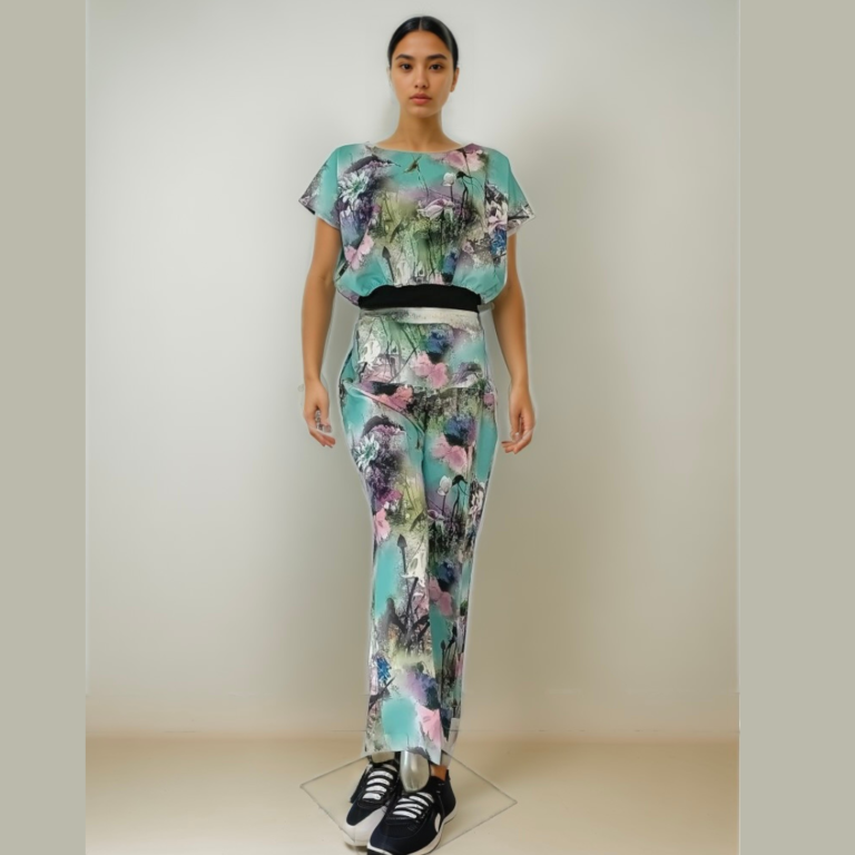 Women's Digital Print Co-ord Set | Banana Crepe Fabric
