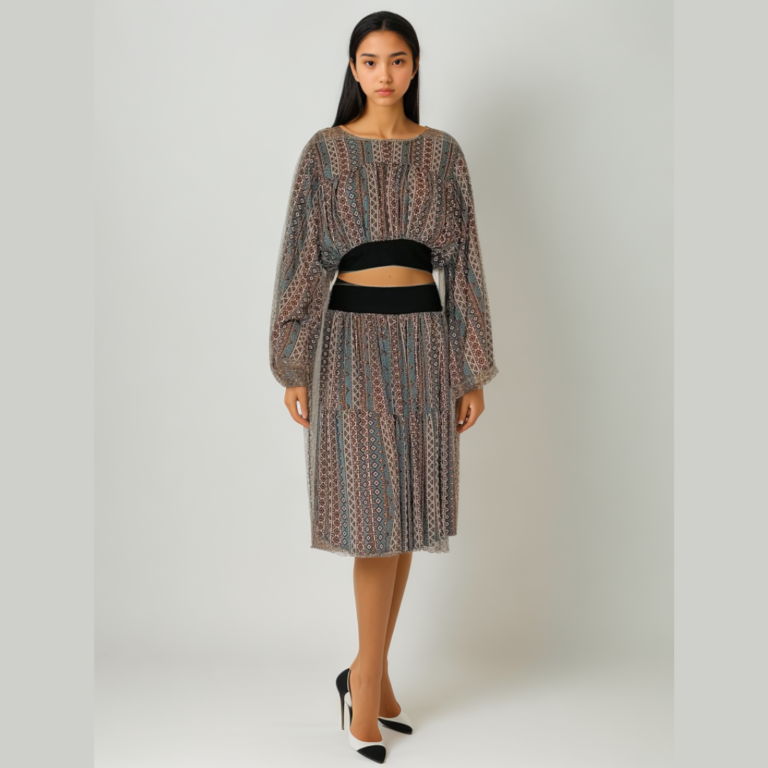 crop top and skirt set