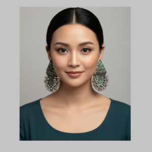 Artisan Fabric Earrings for Women | Ajrakh Hand-Printed