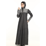 Stylish Denim Hooded Abaya