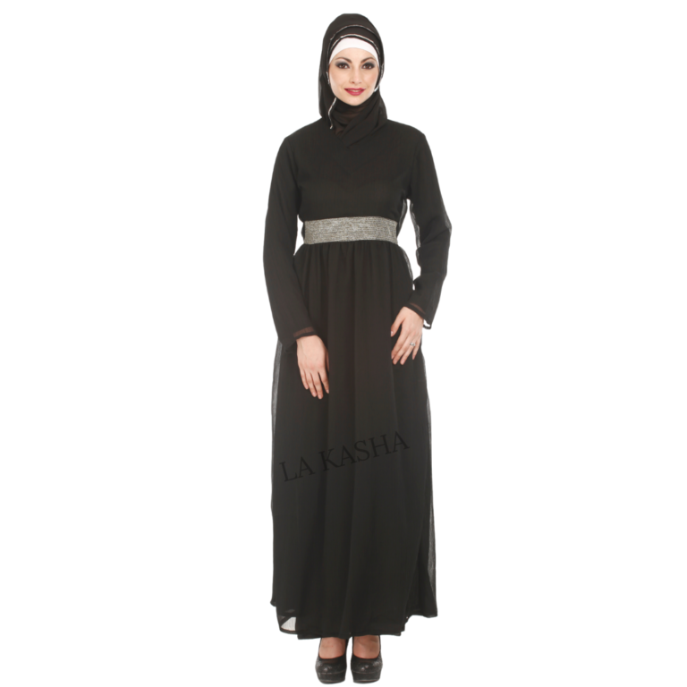 abaya with embroidery poly georgette
