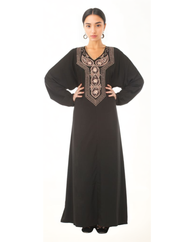 abaya with embroidery