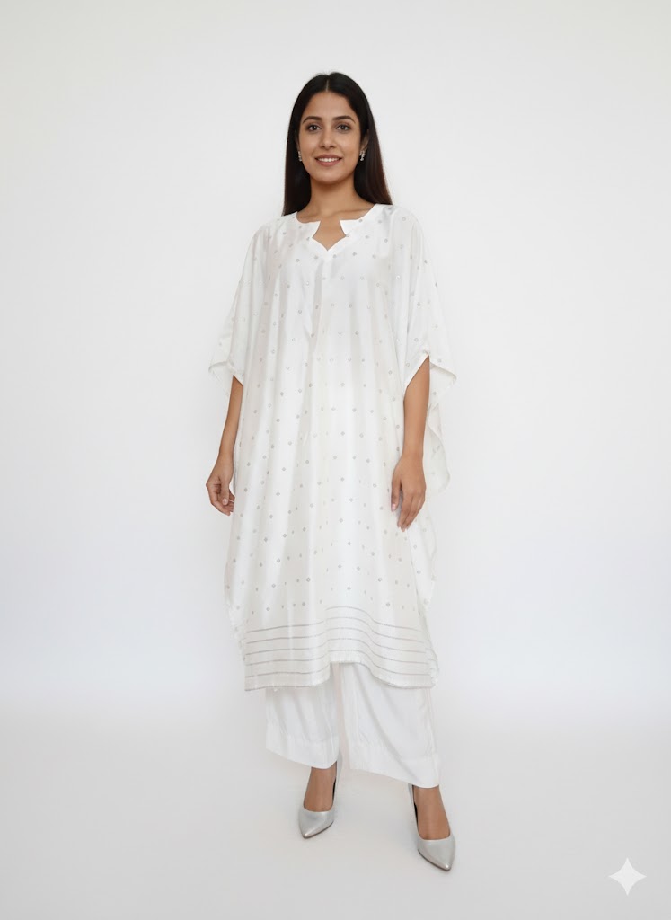Women’s Semi-Stitched Cotton Silk Kurta and Pant Set