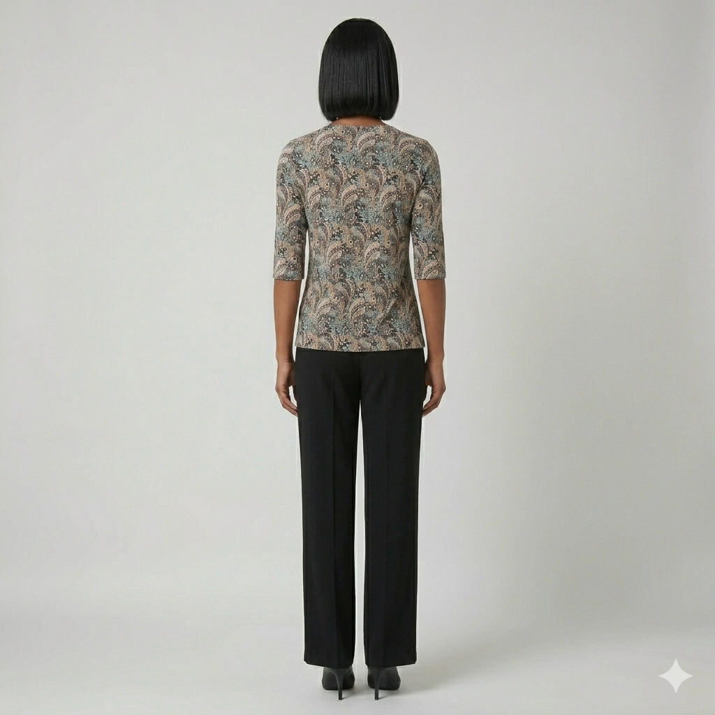 Women’s Printed Rayon Top – Soft Breathable Fashion Blouse - Image 3