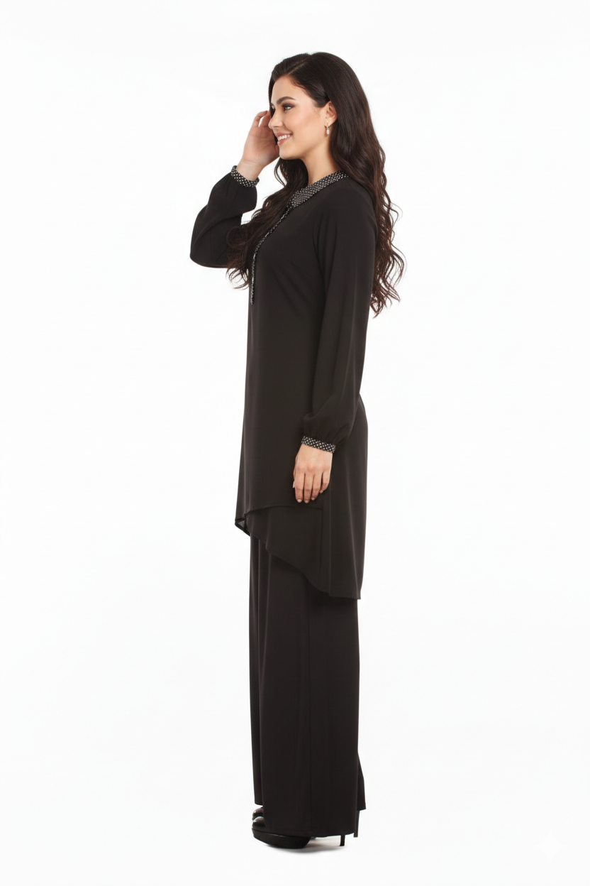 Poly crepe tunic set – Elegant comfort for every occasion - Image 2