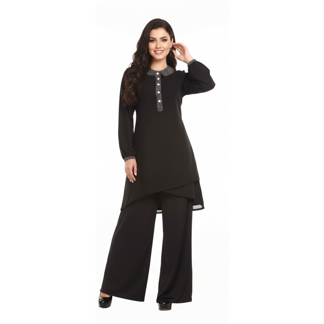 Poly crepe tunic set – Elegant comfort for every occasion
