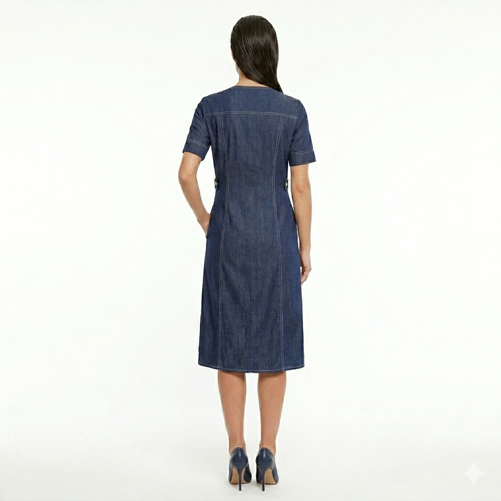 Women’s Denim Dress – Lightweight Below-Knee Length - Image 3