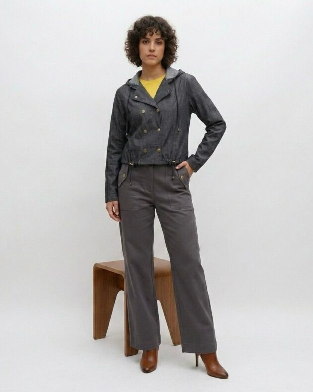 Women's Denim Utility Jacket – Organic Raw Wash Jacket