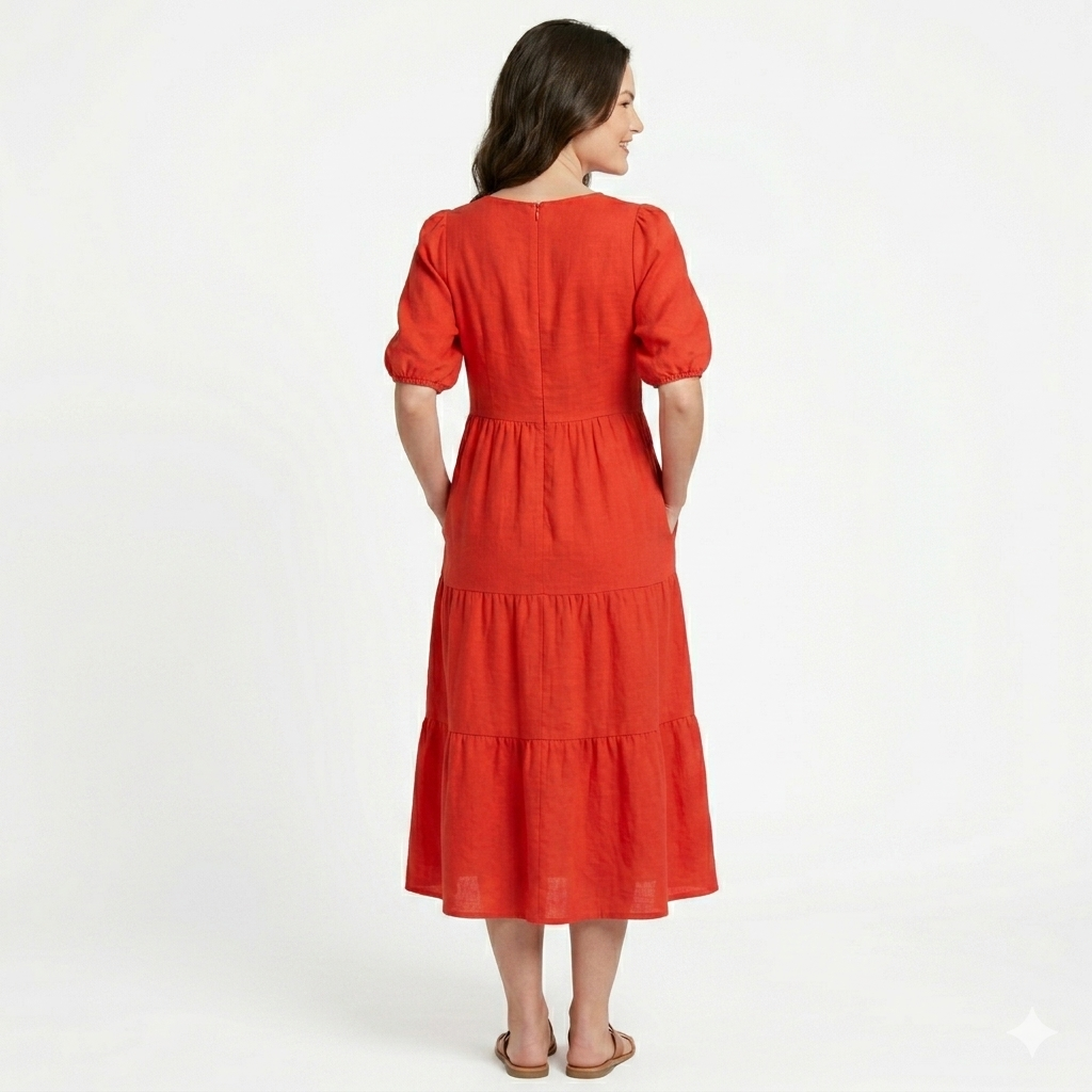 Women's Pure Cotton Summer Maxi Dress Comfortable Sundress - Image 3