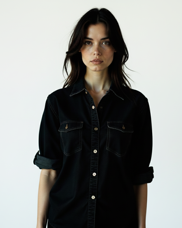 Unwashed Denim Shirt for Women: Timeless Style & Quality