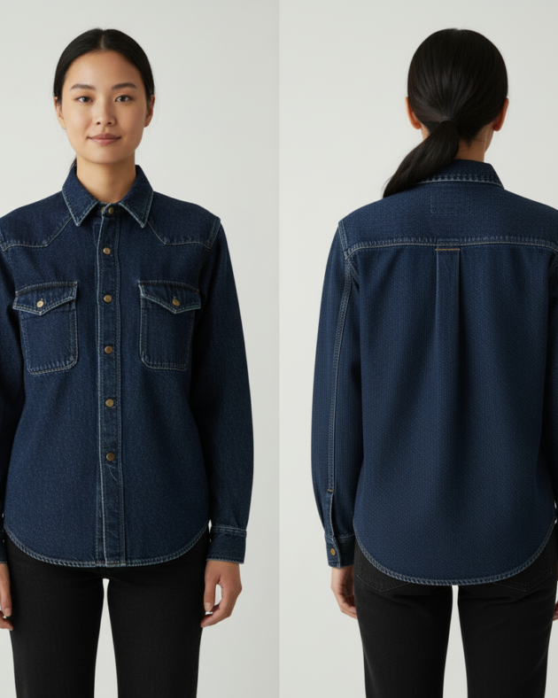 Unwashed Denim Shirt for Women: Timeless Style & Quality