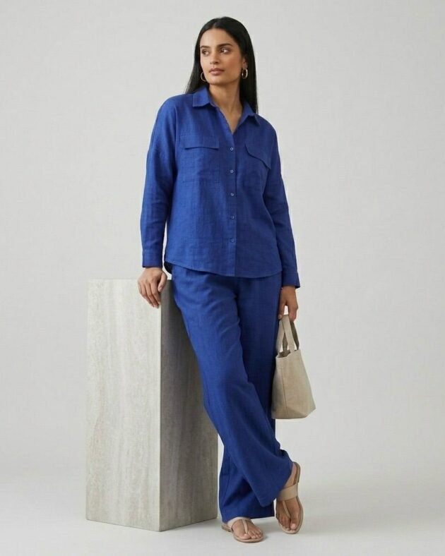 Minimalist Cotton Shirt Co-Ord Set | European Fashion