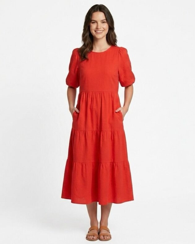Women's Pure Cotton Summer Maxi Dress Comfortable Sundress