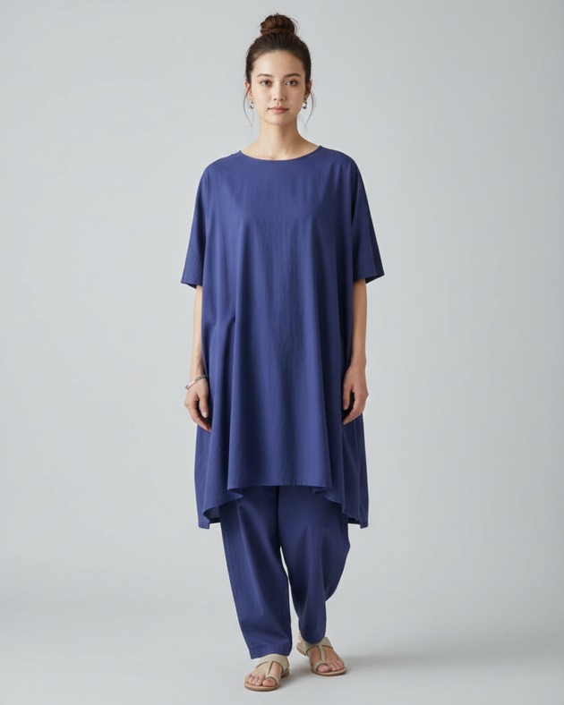 Chic Cotton Co-ord Set: Tunic & Pants | Indian Loungewear