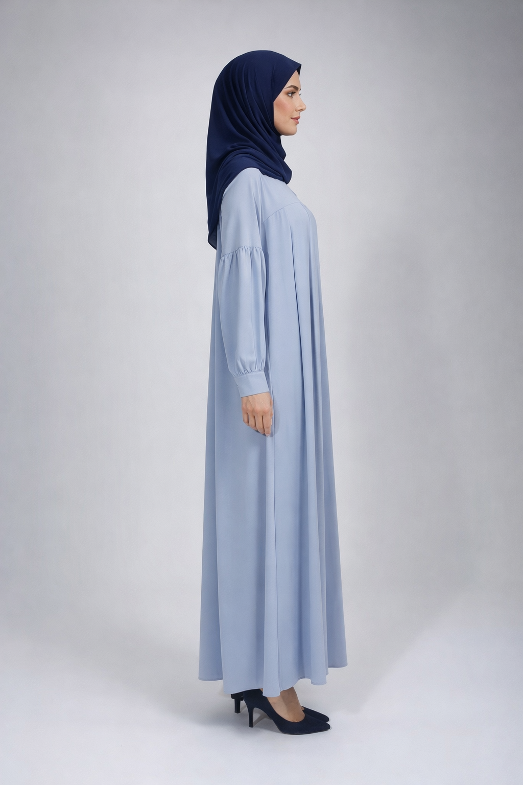 Premium Glazed Cotton Maxi Dress – Modest Abaya with Pockets - Image 2