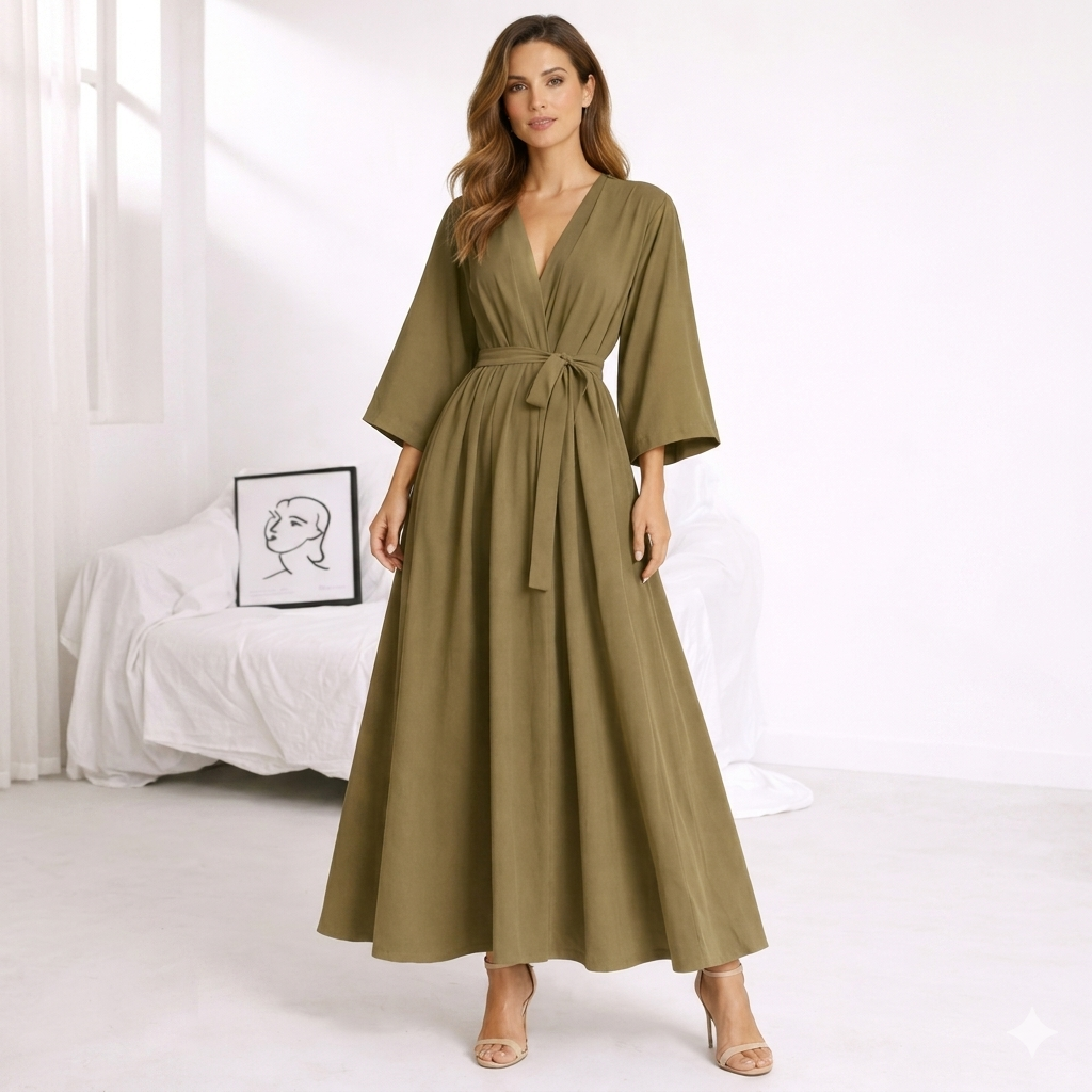 Women’s Eco Cotton Maxi Dress – European Modest Fashion