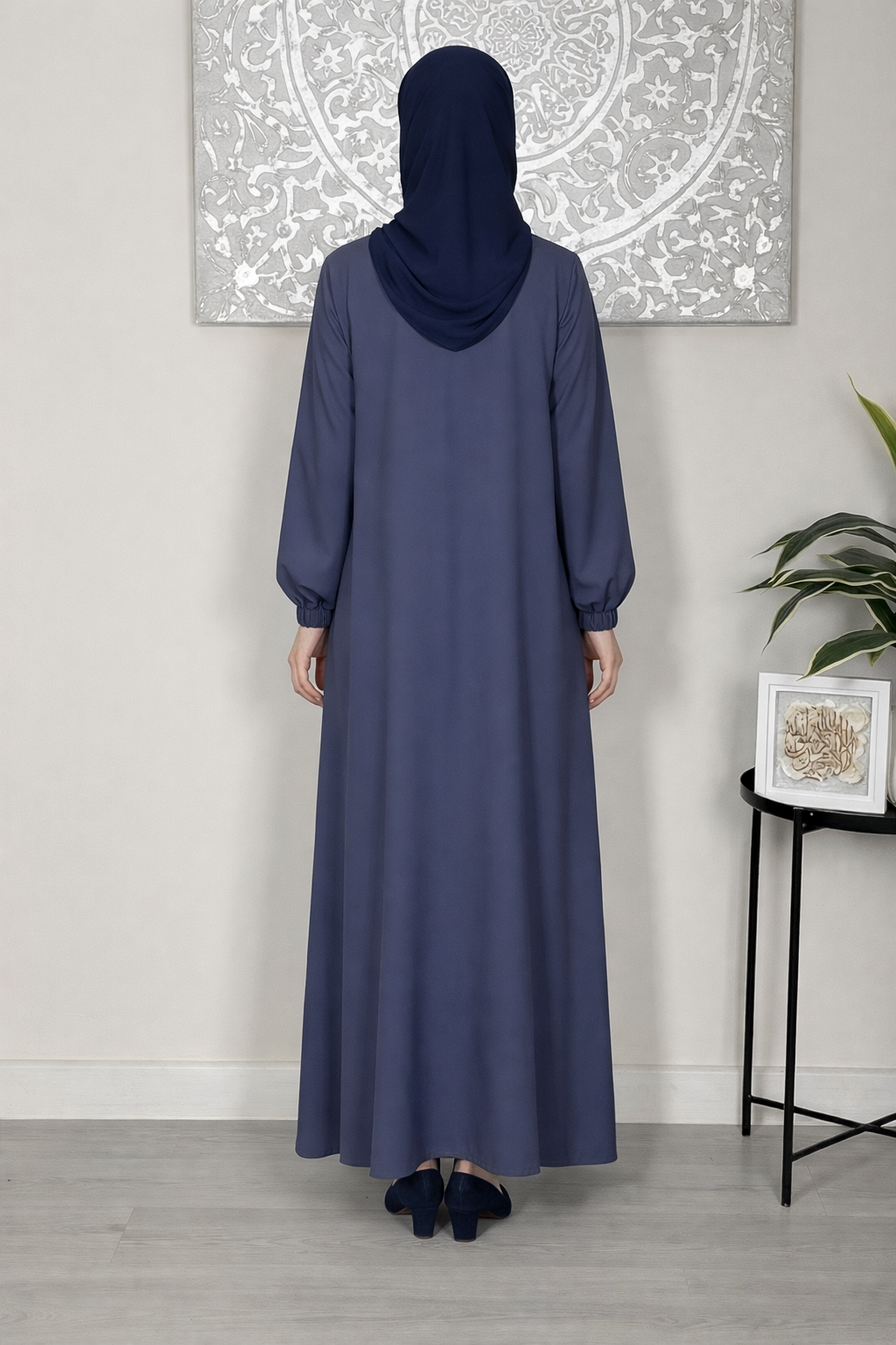 Glazed Cotton Abaya with Pockets – Modest Maxi Dress for Prayer - Image 3