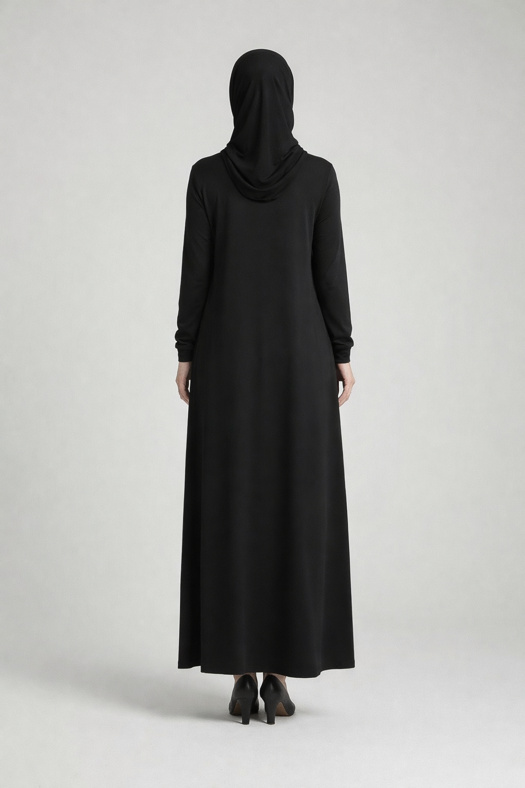 Glazed Cotton Abaya with Pockets – Modest Maxi Dress for Prayer - Image 3