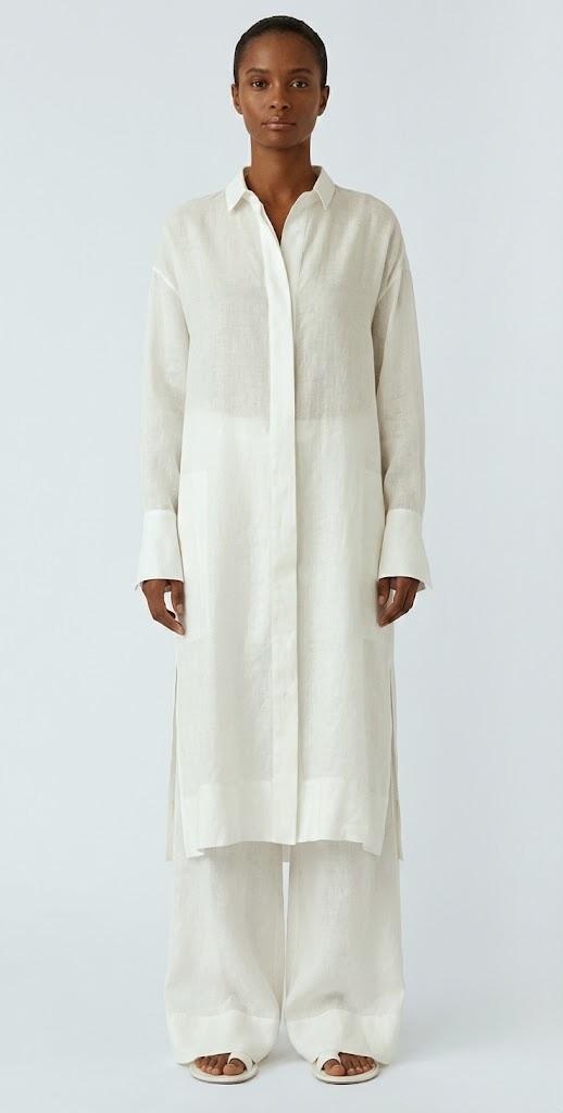 Women's 2-Piece Oversized Cotton Tunic and Wide Leg Pant Set