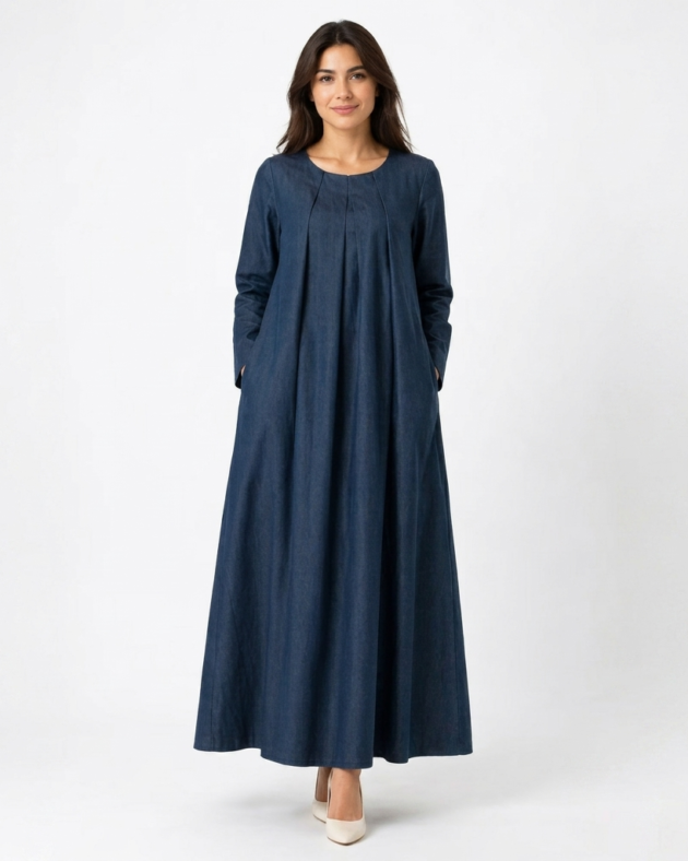 Glazed Cotton Abaya Dress – Minimalist Modest Abaya