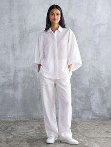 Pure Cotton Drop Shoulder Shirt for Women