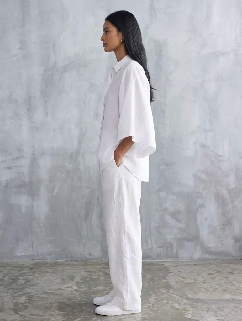 Pure Cotton Drop Shoulder Shirt for Women - Image 2