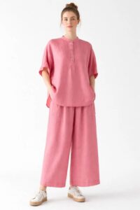 Women’s Cotton Co-Ord Set – Tunic Top & Relaxed Pants