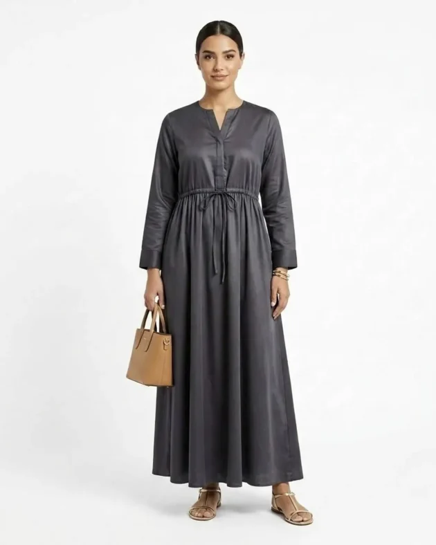 Eco-Friendly Cotton Abaya Dress – Breathable Minimalist Maxi