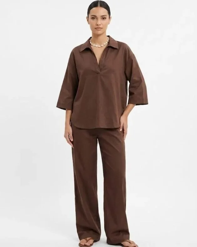 Cotton Top and Pants Set for Women