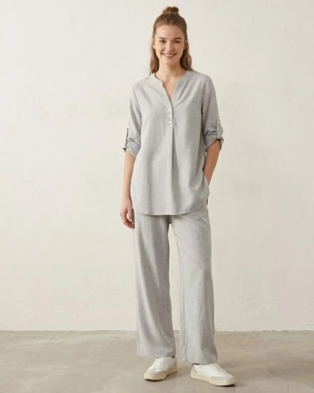 Women’s Cotton Tunic Top Set with Pants